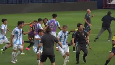 La Selección argentina Sub 15 y la selección de Ecuador protagonizaron una batalla campal en Guayaquil