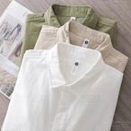 無招牌廠家直銷店『M-3XL 美式重磅長袖襯衫男秋季寬鬆高級感寸衫素色白色翻領襯衫外套』