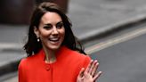 Princess Kate Wears the Perfect Poppy Red Coat During a Walk in London