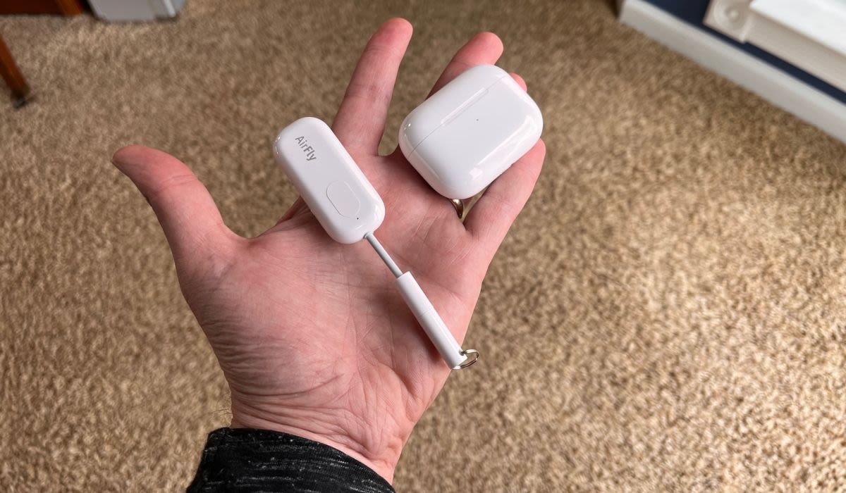 I tried this genius gadget to hear airplane movies with my AirPods — here's what I thought