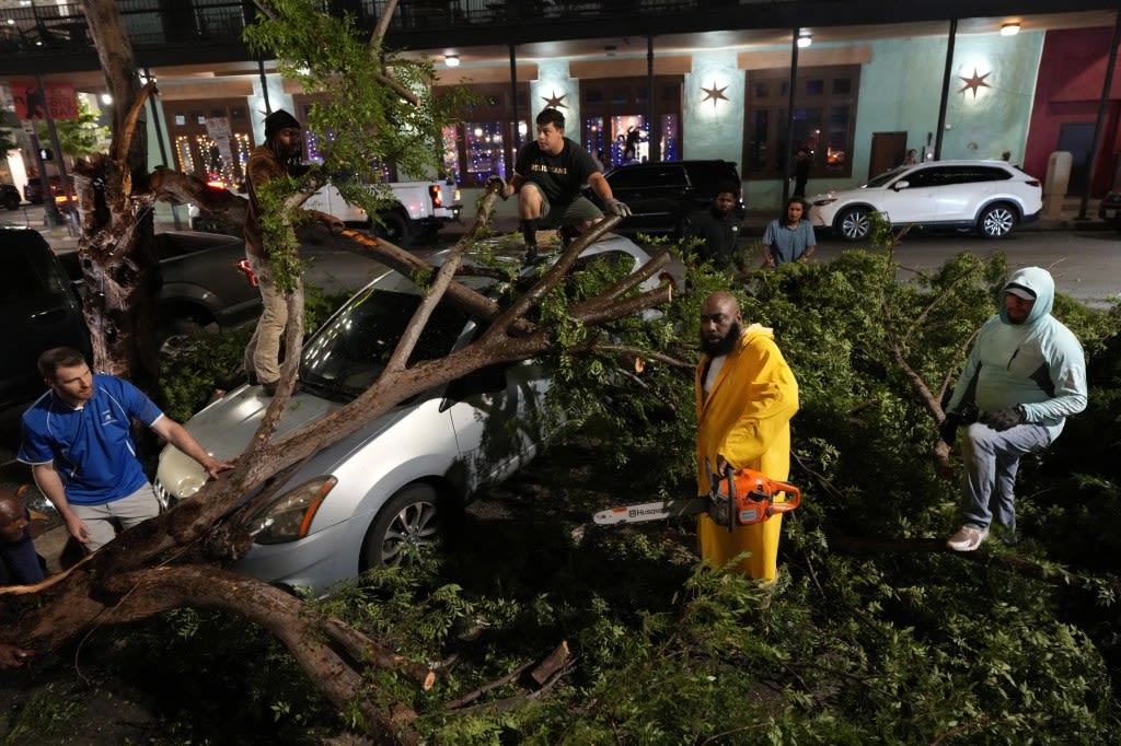 Some in Houston facing no power for weeks after storms cause widespread damage, killing at least 4