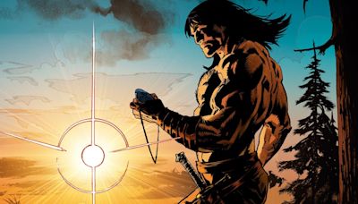 Fantasy worlds collide as Solomon Kane and Dark Agnes join Conan the Barbarian for Battle of the Black Stone comic book series