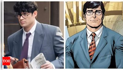 David Corenswet impresses in FIRST LOOK as Clark Kent after 'Superman' set pics leak; fans react | - Times of India