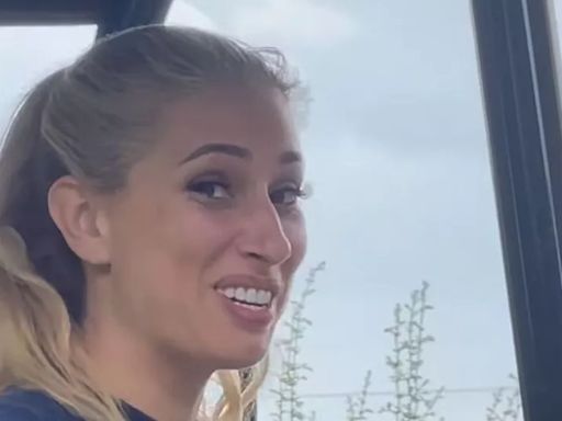 Stacey Solomon supported by an excited Joe Swash as she's seen working after black eye drama