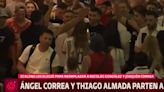 Mundial Qatar 2022: así despidieron amigos e hinchas a Ángel Correa y a Thiago Almada en el aeropuerto de Ezeiza