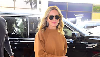 Get a Lookalike of the Brown Sweatsuit Emily Blunt Wore to ‘The Drew Barrymore Show’ — $35 on Amazon