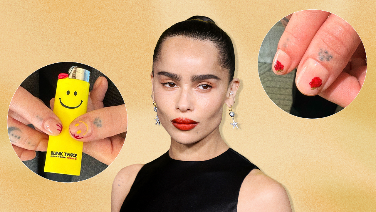 Zoe Kravitz Is Bringing Back Minimalist Manicures With An Artful Twist