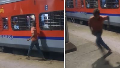 Viral Video: Boy Snatches Passenger's Phone From Moving Train