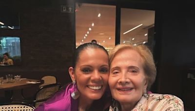 Glória Menezes surge sorridente em foto rara com a nora: "Sorte a minha"