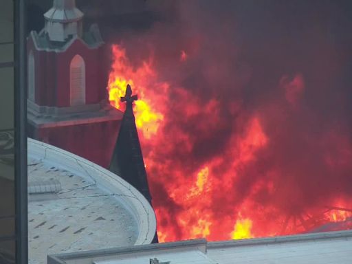 Downtown Dallas fire: First Baptist Dallas' historic sanctuary partially collapses after catching on fire