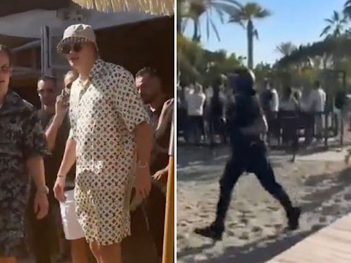 Erling Haaland confronted by police with Man City star caught up in beach raid