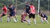 Local Notes: Penalty appeal reaction during Ballyglass FC and Glenhest in the Castlecourt Hotel Premier Division game played in Ballyglass. - Community - Western...