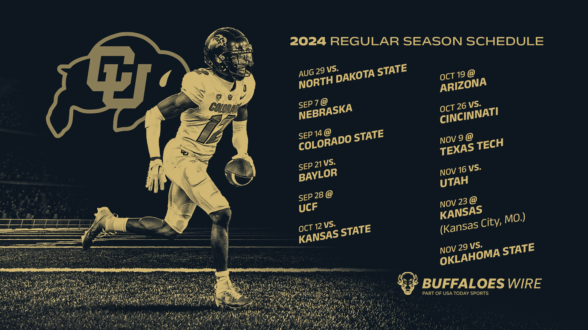 Downloadable 2024 Colorado Buffaloes football schedule