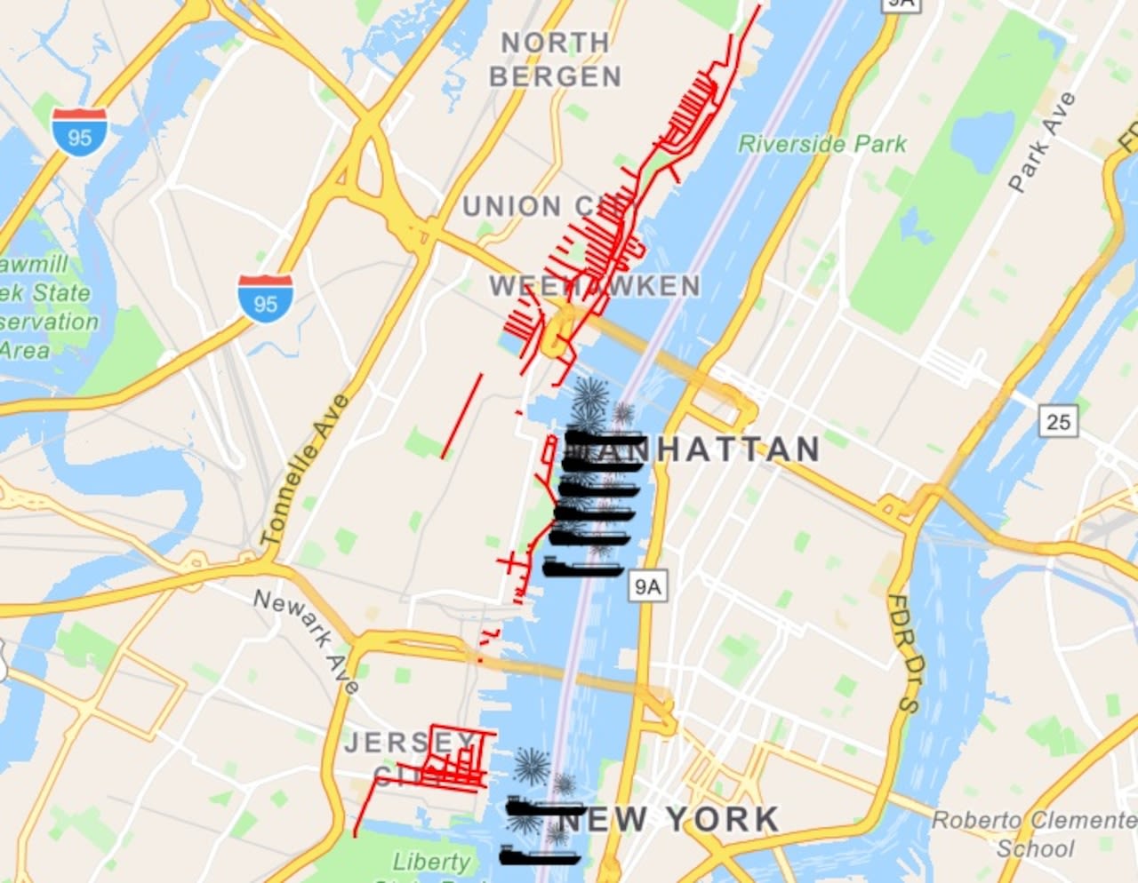 Interactive Hudson County map shows all road closures planned for July 4 festivities, fireworks viewing