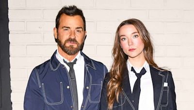 Justin Theroux and Fiancée Nicole Brydon Bloom Do His-and-Hers Suiting for New York Fashion Week Date Night