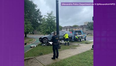 DC police chase ends with crash in Virginia