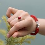 🍁紅珊瑚戒指  女戒#10+圍 Gwe 61台灣阿卡紅珊瑚時尚戒只幸福和快樂是結局女友+情人節母親節禮物