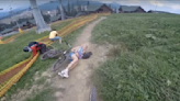 Rider Strikes Hiker On Blind Corner