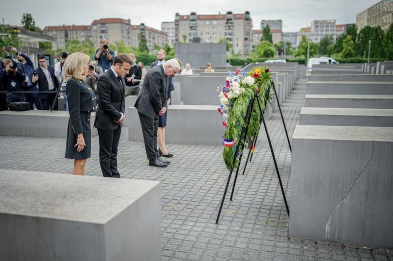 Macron visits memorial in Berlin to Jews murdered in the Holocaust