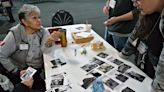 Elders and community gathered at Nicola Valley Institute of Technology to identify old photographs - Merritt Herald