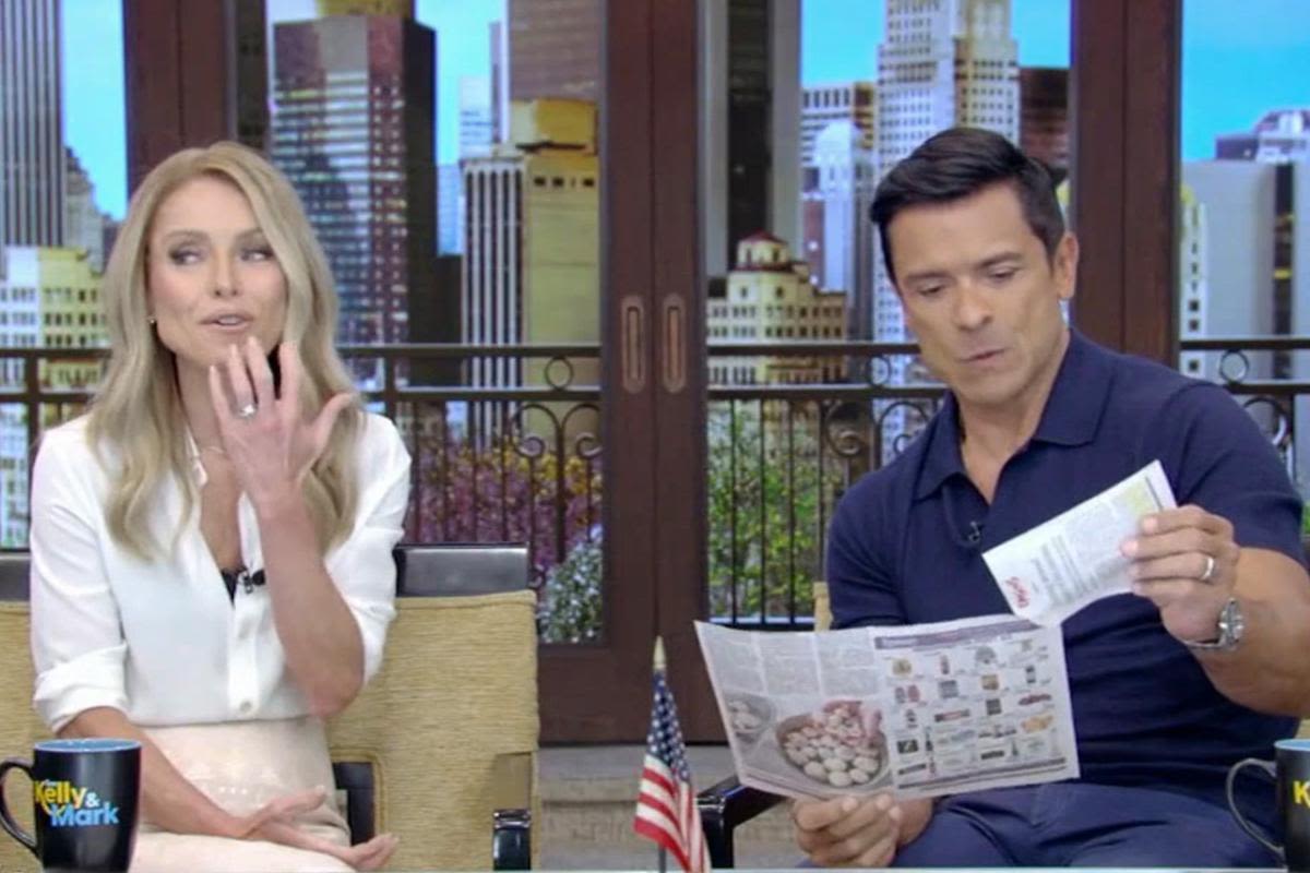 Kelly Ripa starts cleaning her pearly whites on 'Live' after Mark Consuelos says he used to avoid telling friends they had food in their teeth: "I don’t trust you now"