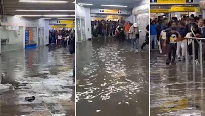 Captan inundación al interior de la Línea 5 del Metro CDMX