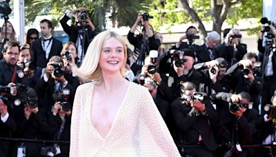 Elle Fanning Was a Sheer Goddess in a Sunflower-Printed Gucci Cruise Gown