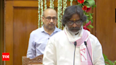 Hemant Soren takes oath as Jharkhand chief minister for third time | India News - Times of India