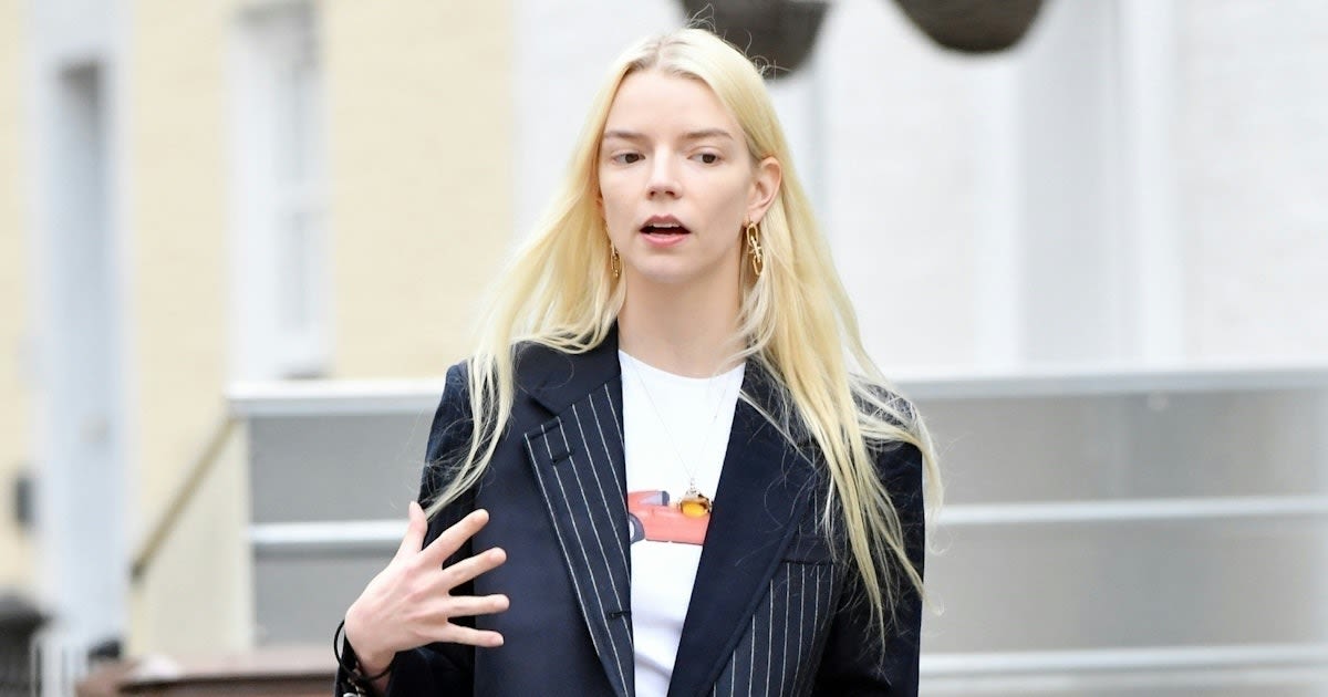 Anya Taylor-Joy's Micro-Mini Skirt and Wool Coat Are Peak Transitional Style