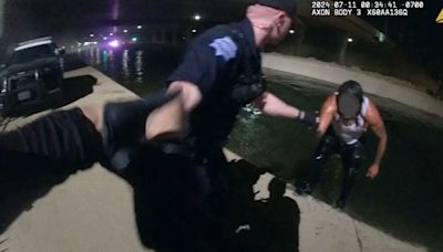 Fresno Police Rescue Domestic Violence Suspect After He Jumped into a Canal in Escape Attempt