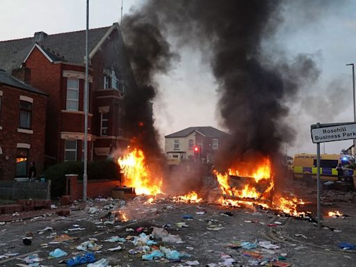 Violent scenes as far-right protesters ‘hijack’ vigil for 3 girls killed in Southport knife attack