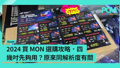 【2024 買 MON 選購攻略．四】幾吋先夠用？原來同解析度有關