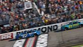 Denny Hamlin a runner-up at Richmond after final restart, Larson contact