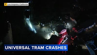 Universal Studios tram crash injures more than a dozen, park and fire officials say