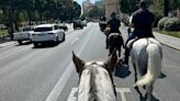 Polémica excursión a caballo por el casco antiguo de València