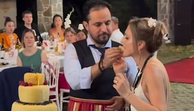 Viral: Farmer Makes Giant Wedding 'Cake' Using Cheese Wheels, Internet Is In Love