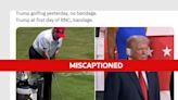 Fact Check: Old photos of Trump golfing shared to say he was uninjured from shooting