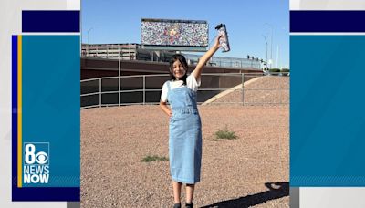 Las Vegas third-grade student wins airport billboard contest with colorful work of art