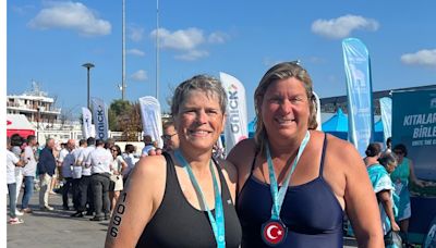 Success! Cancer Survivor Julia Brookshire and Olympic Swimmer Janel Jorgensen McArdle Successfully Swim "World's Oldest" Hellespont and...