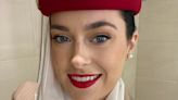 Freed air stewardess's message as she arrives back from Dubai