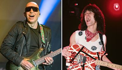 Joe Satriani has seemingly switched out his Ibanez guitars to play Van Halen material on the Best of All Worlds Tour
