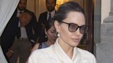 Angelina Jolie Looks Timeless in a Double-Breasted Cream Blazer While in Rome