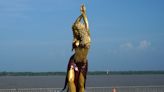 A 21-foot statue of Shakira has been unveiled to honor the singer — take a look