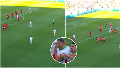 Achraf Hakimi scores stunning free-kick as Morocco smash Egypt to claim Olympic bronze medal