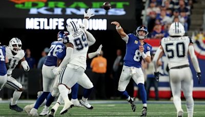 Daniel Jones’ struggles throwing downfield continue in loss to Cowboys