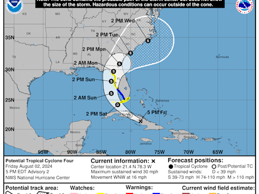 Tropical Depression 4 should strengthen before Florida landfall. Panama City prepares.