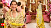 Arushi Pahwa: Delhi Influencer recreates Radhika Merchant’s Haldi floral dupatta in 12 hours at an unbelievable price | - Times of India