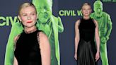 Kirsten Dunst Embraces Quiet Luxury Trend in Velvet Rodarte Dress With Ruffles for ‘Civil War’ Red Carpet Screening