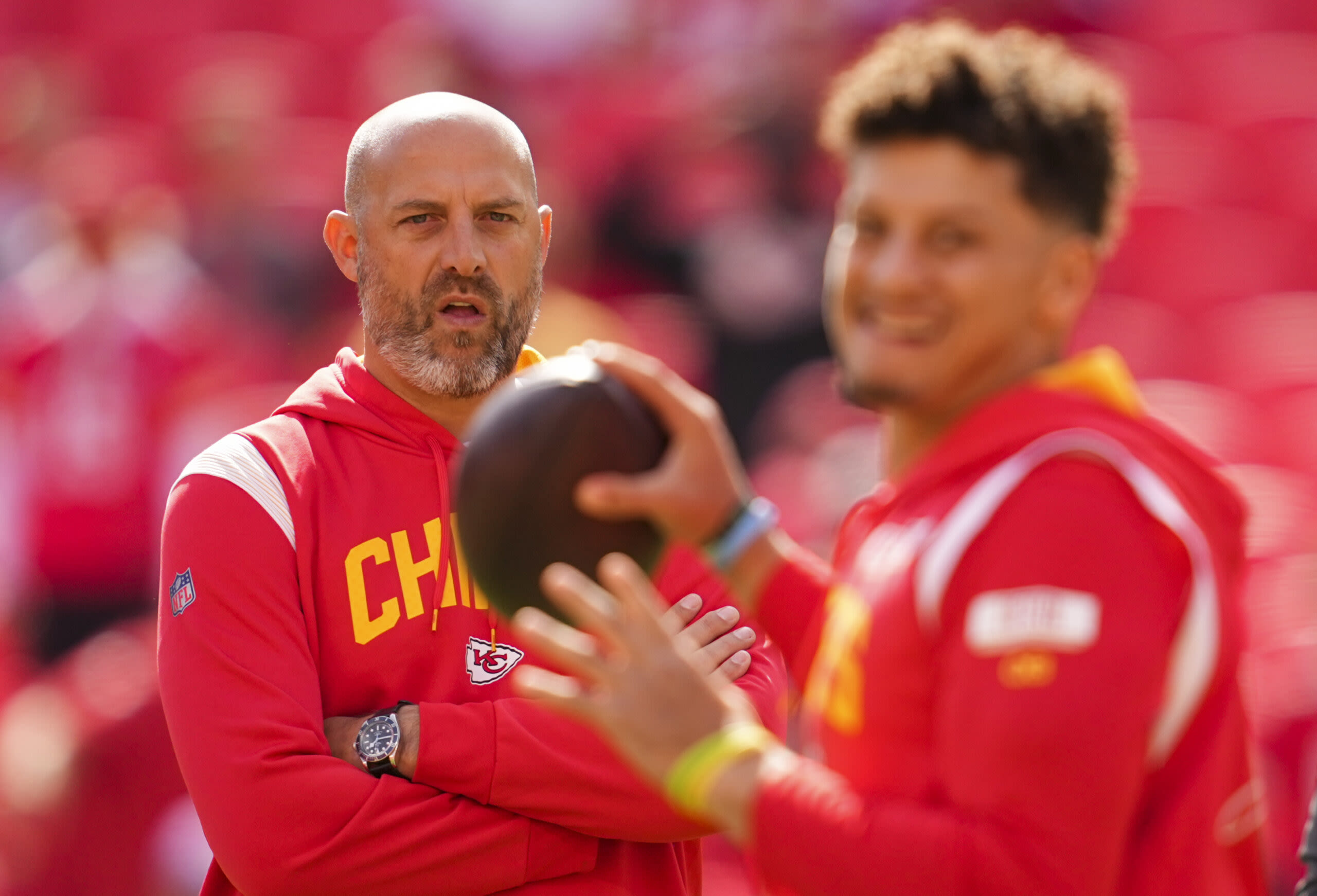 Chiefs OC Matt Nagy reflects on Patrick Mahomes, Xavier Worthy’s highlight play