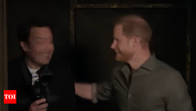 Prince Harry Jimmy Fallon: Prince Harry at Jimmy Fallon's spooky show; fans say 'the man is American now' | World News - Times of India